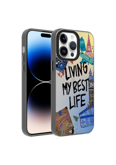 Apple Uyumlu iPhone 14 Pro Max Uyumlu Desenli Zore Dragon Sert Kılıf-seyahat Seyahat -
