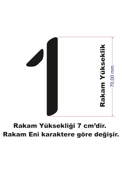 Stencil Rakam Boyama Şablonu X056-sayı Rakam Yüksekliği 7 Cm