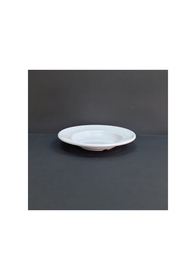 12 Adet %100 Kırılmaz Melamin Çukur Yemek Tabağı 21 Cm Ev Lokanta Tipi Porsiyon Sulu Yemek Haşlama Beyaz