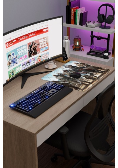 Assasin's Creed Kaymaz Dikişli Kauçuk Oyuncu Mousepad V4 - 48x40 Xl Gaming Mouse Pad Fare Altlığı