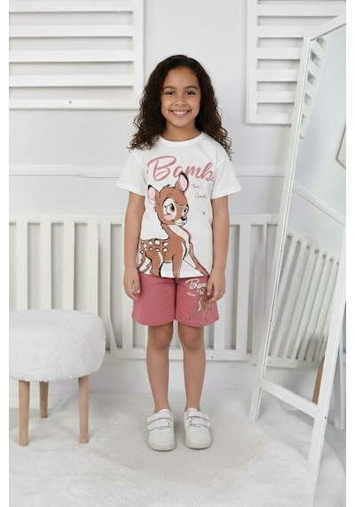 Bambi Baskı Kız Çocuk Takım-90413 Pembe