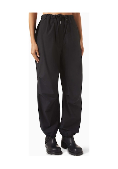 Acne Studios Relaxed Drawstring Pantolon - %63 Pamuk %37 Keten Karışımı Rahat Ve Şık Siyah
