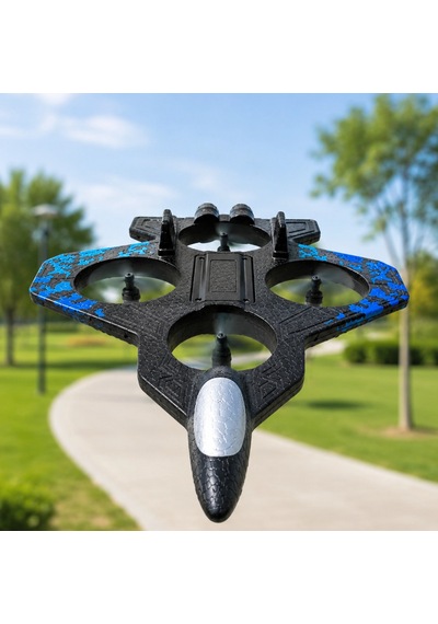 Uzaktan Kumandalı Savaş Uçağı Drone 2.4 Ghz Jiroskoplu Tek Tuş Kalkış İniş 360 Dönüş