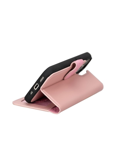Apple Uyumlu   iPhone 15 Deri Cüzdanlı Kılıf   Mwwn Nu2 Pembe