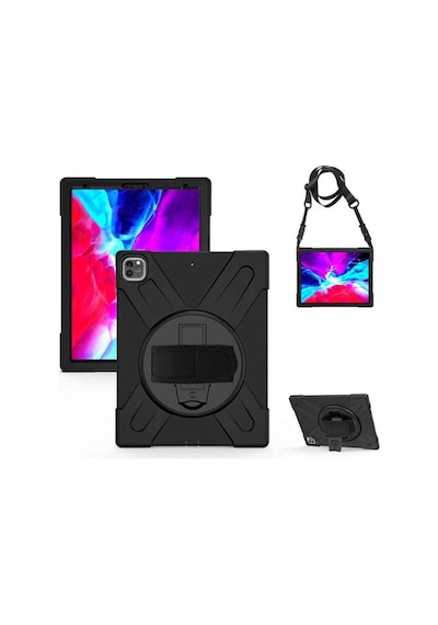 Apple Uyumlu iPad  Pro 12.9 Inç 2018 / 2020 / 2022 M2 Çip Defender Kalem Bölmeli Tablet Kılıfı Kılıf