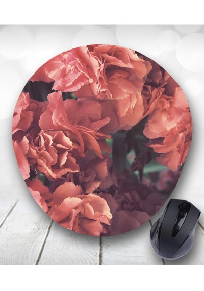 Gül Baskılı Oval Bilek Destekli Mouse Pad Mousepad