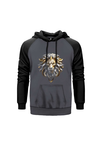Silver And Gold Lion Kırmızı Renk Reglan Kol Sweatshirt