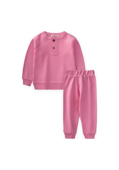 Cigit Reglan Kol Patlı Erkek Basıc Takım 1-6 Yaş Pembe Pembe