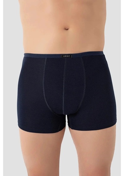 Carlburn Premium Erkek İnce Bel Lastikli Bambu Boxer Lacivert 5'li Paket Esnek Model Spor Tarz İç Giyim