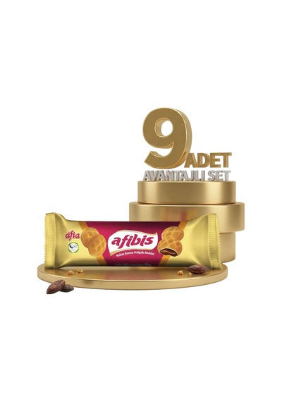 Afia Afibis Kakao Krema Dolgulu Bisküvi 9x75 Gr
