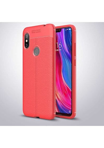 Xiaomi Redmi Note 6 Pro Kilif Deri Tarzi Niss Silikon Case 389472359