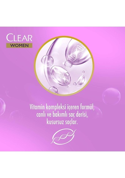 Clear Women Kepeğe Karşı Etkili Komple Bakım Şampuan 3 x 350 ML