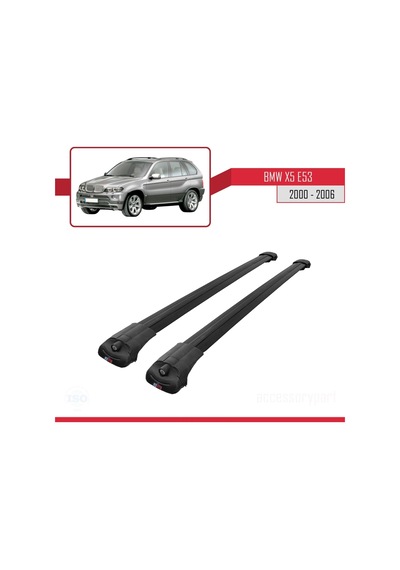 Bmw X5 2000-2006 E53 Arası İle Uyumlu Ace-1 Ara Atkı Tavan Barı Siyah
