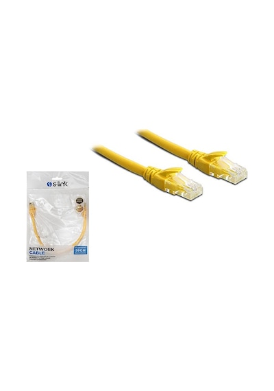 S-Link SL-CAT6030YE 30 CM Sarı Utp Cat6 Kablo
