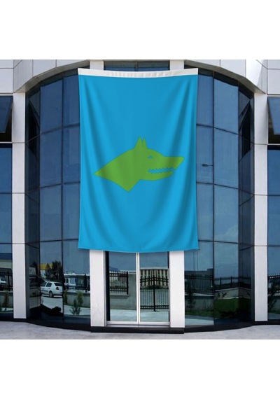 Mavi Yeşil Göktürk Bayrağı 140gr Premium Raşel Kumaş 400x600cm Diğer