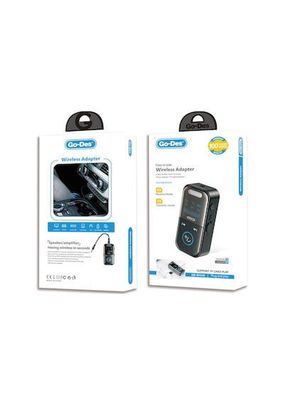 Go-des Gd-bt208 Tak Çalıştır 4in1 Wireless Adaptör Rx Ve Tx Modlu V5.3 Siyah