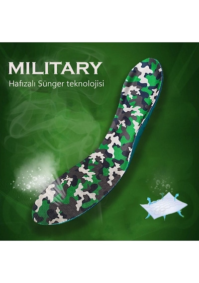 Blue Gel BG184.ML Memory Foam Ortopedik, Asker Botları İç Tabanlık
