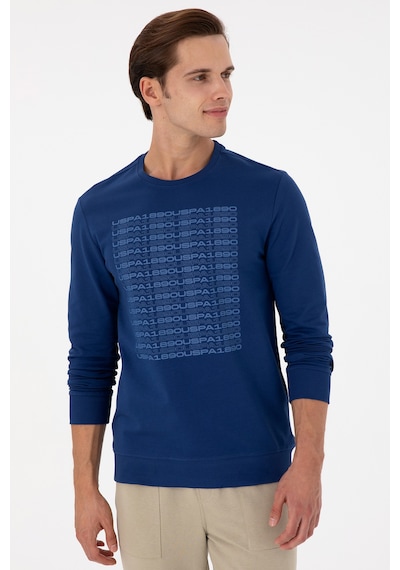 U.S. Polo Assn. Erkek Regular Fit Bisiklet Yaka İndigo Sweatshirt 50293461-VR028 U.S. Polo Assn. Erkek Regular Fit Bisiklet Yaka İndigo Sweatshirt 50293461-VR028