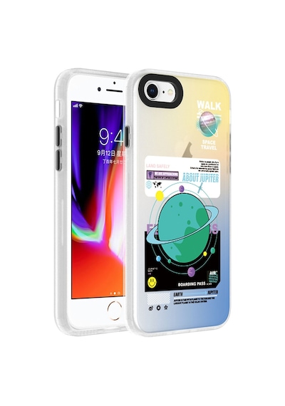 Kilifone - Apple Uyumlu iPhone Se 2020 - Kılıf Koruyucu Sert Desenli Dragon Kapak - Gezegen