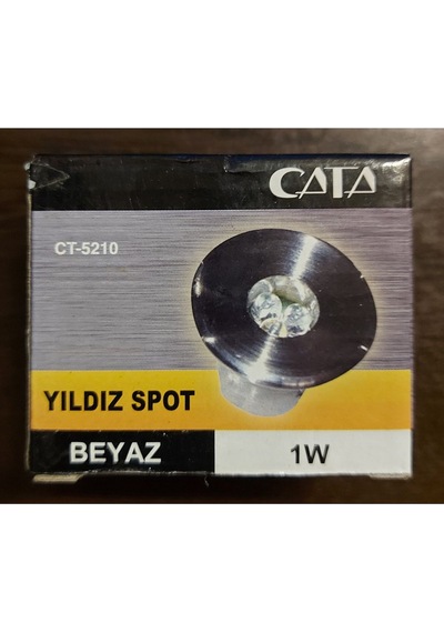 Ct-5210 Cata 1w Beyaz Işık Saten Kasa Yıldız Spot Armatür