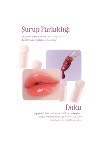Clio Pigmentli Parlak Bitişli Dolgunlaştırıcı Lip Gloss Clıo Volumate Gloss 203 Sugar Love Glam