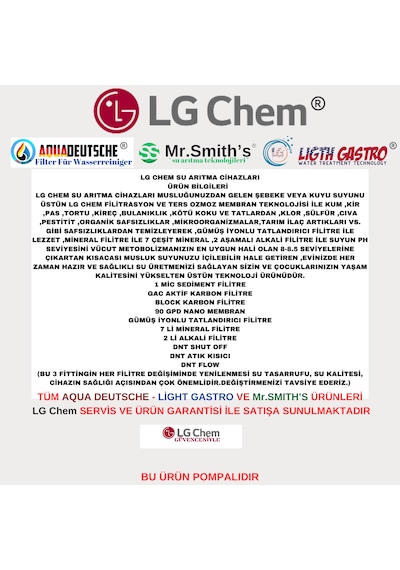 Lg Chem Cool Gri Siyah 8lt 5fl Pompalı 10 Aşama Su Arıtma Cihazı