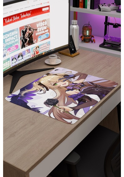 Fischl Genshin Impact Anime Gacha V5 - 48x40 Xl Gaming Mouse Pad Fare Altlığı