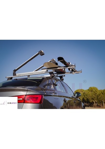 Erkul Altılı Kilitli Araç Üstü Kayak ve Snowboard Taşıyıcı Gri