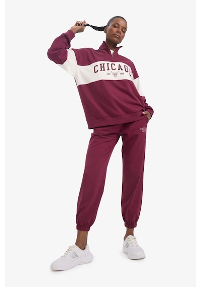 Defacto Defactofit Nba Chicago Bulls Standart Fit Cepli Jogger Paça Standart Boy Pantolon E8917ax25aubr170 Bordo