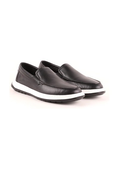 Lbr H1018 Erkek Deri Casual Ayakkabı Siyah Siyah