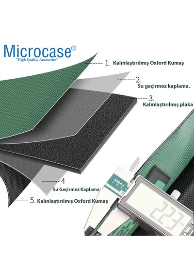 Microcase Çok Bölmeli Su Geçirmez El Tutacaklı Takım Ve Hırdavat Çantası - Al5113 Renk : Yeşil