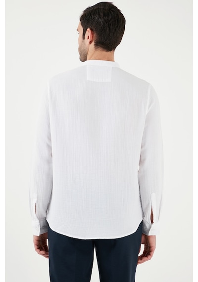 Buratti Pamuklu Regular Fit Hakim Yaka Erkek Gömlek Cf25S127702 Beyaz