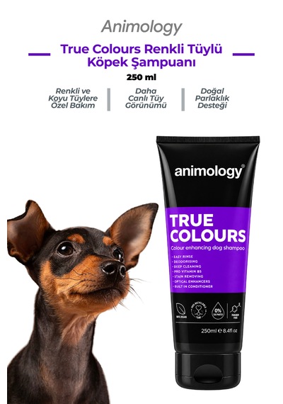 Animology True Colours Renkli Tüylü Köpekler İçin Özel Şampuan 250 Ml