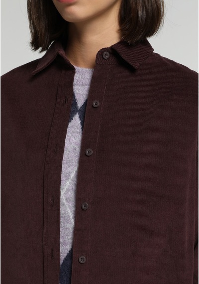 Colin's Colins Boyfriend Fit Shirt Neck Düz Kadın Mor Uzun Kol Gömlek Cl1081489 Q1.v1 Plm