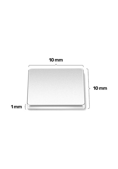 Neodyum Mıknatıs Kare 10x10x1 Mm - 50 Adet