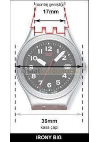 Swatch 17mm Yaylı Metal Kordon Siyah