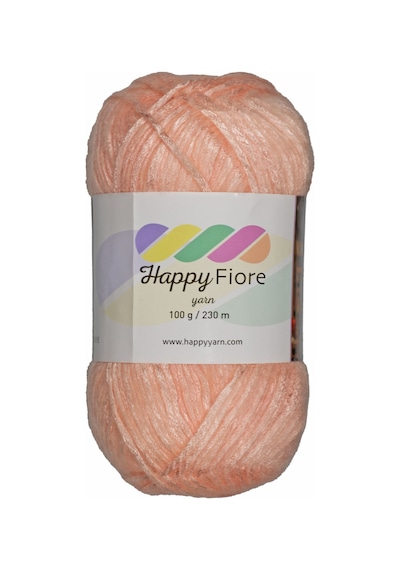 Happy Fiore Parlak Örgü İpi 100gr / 230mt Yünlü El Örgü İpliği - Somon Pembesi