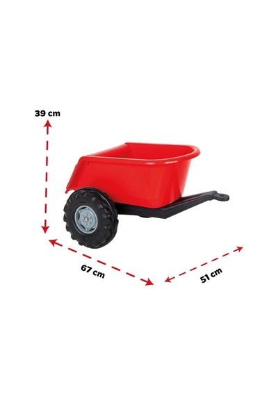 07 295k Büyük Traktör Römork Kırmızı