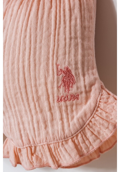 U.s. Polo Assn. Kız Bebek Turuncu Şort Takım 5274-50093 Turuncu