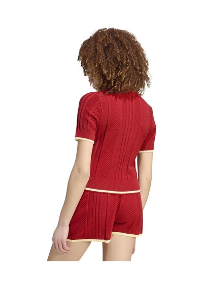Kr7060-k Adidas Polo Sh Sleeves Kadın T-shirt Kırmızı Kr7060-k