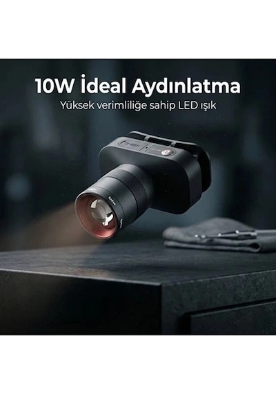 Bxt1fl 10w Şarj Edilebilir Kafa Feneri 750 Lümen 2500mah 4 Işık Modlu Zoom Özellikli Led Kafa Düz Renkli