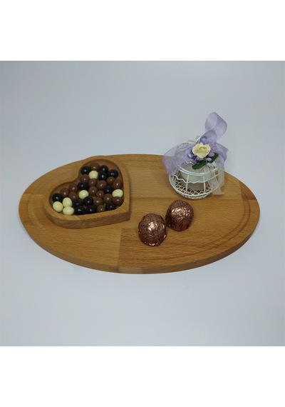 Ciciler Ellisse Ahşap Servis Sunum ve Kesme Tahtası 18 x 30 CM