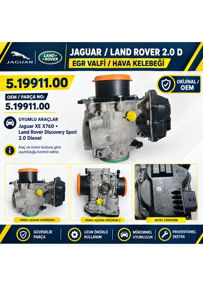 Land Rover-jagur Discovery Sport 2.0 Dizel -xe X760 Egr Valfi Jaguar