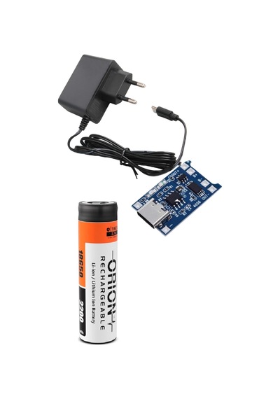 1 Adet Orion Li-ion Pil, Tp4056 Type-c Pil Şarj Devresi Ve Type-c 5v 2a Adaptör