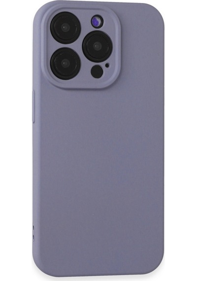 Apple iPhone Uyumlu   15 Pro Kılıf Nano İçi Kadife Silikon - Lila