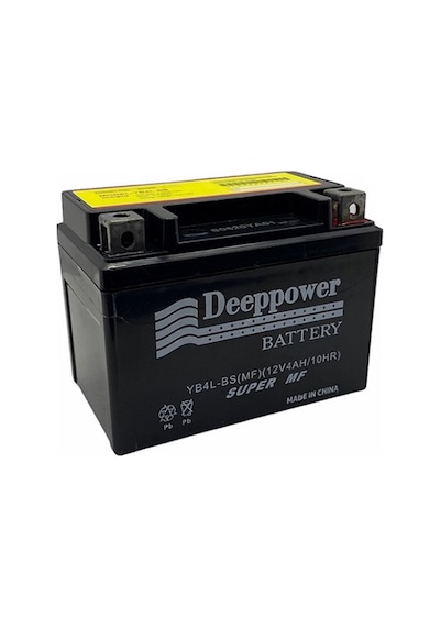 Deeppower 12v 4 Ah Motosiklet Aküsü (113*70*84) (yb4l-bs) (smf-je