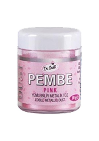 Dr Gusto Yenilebilir Metalik Toz Gıda Boyası 10 G Pembe
