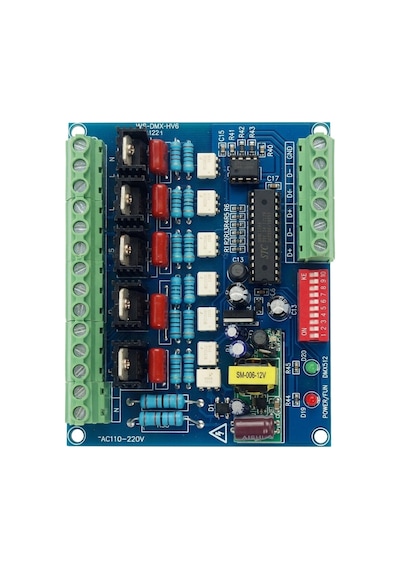 6 Kanallı Dmx512 Dimmer 220v - Aydınlatma Kontrol Kartı