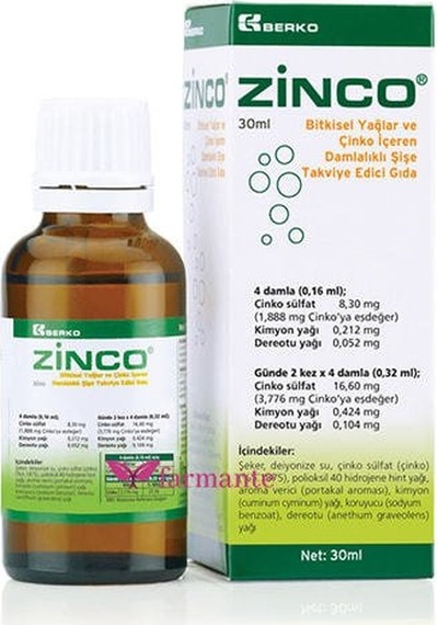 Zinco 30 Ml Gaz Giderici Damla