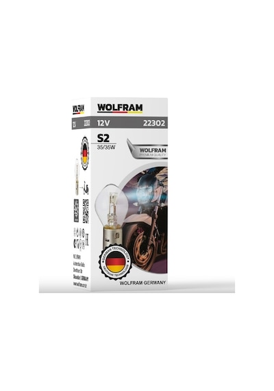 Wolfram 12v 35/35 Watt Çift Soğutmalı Motosiklet Ampulü - 2 Adet